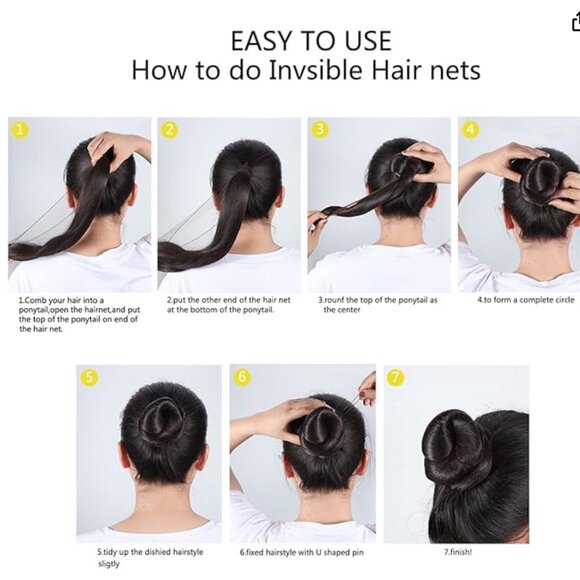 KooKaStyle Girls or Women Chocolate Brow Hair Extensions plus Zonon Hair Nets - Picture 6 of 7